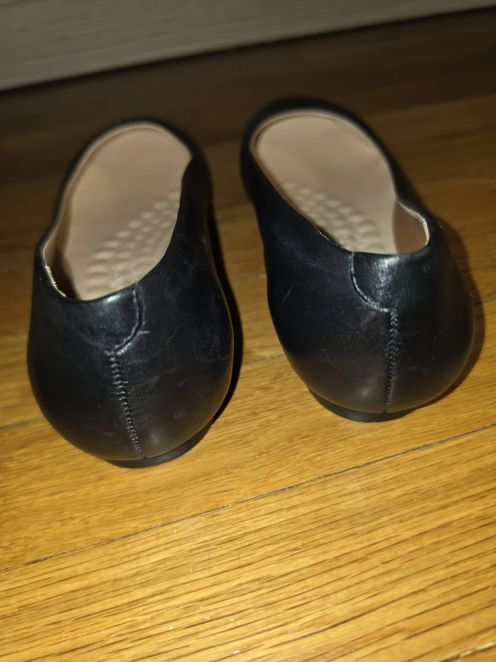New Walking Cradles Reece Black Leather Flats 7.5 WW